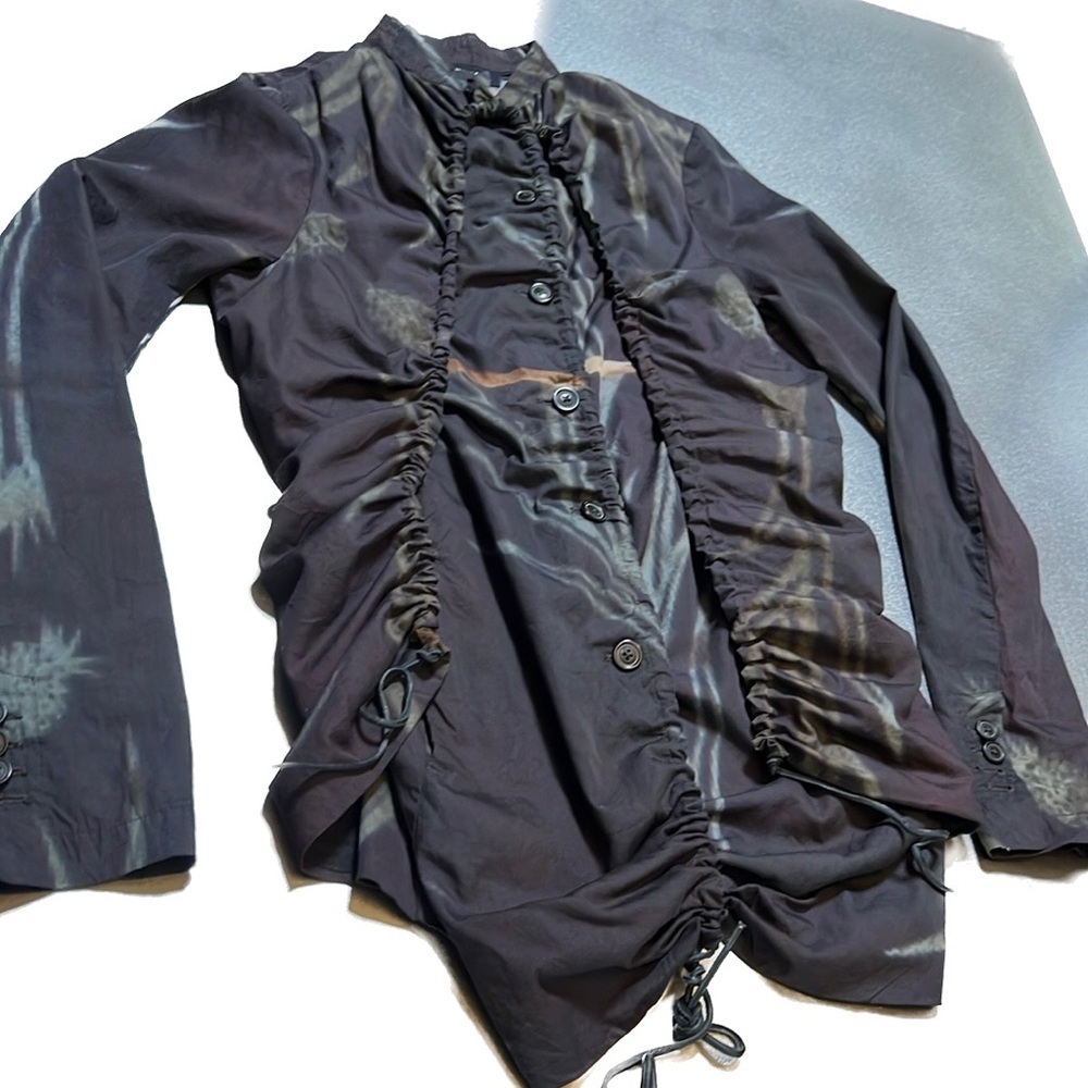 RUNDHOLZ BLACK LABEL Cotton Shirt/Cardigan, Size SMALL